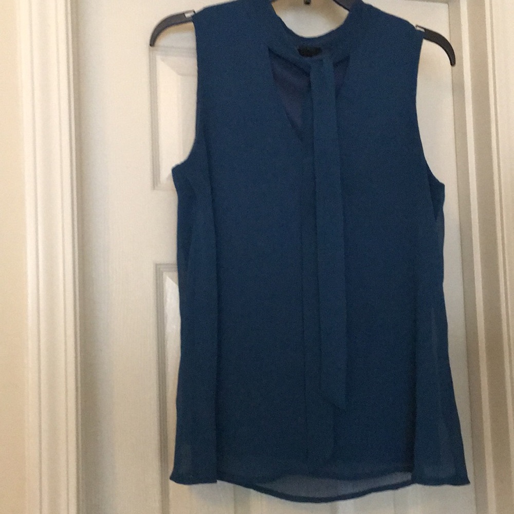 AB studio, Sheer layered deep teal top,  size m